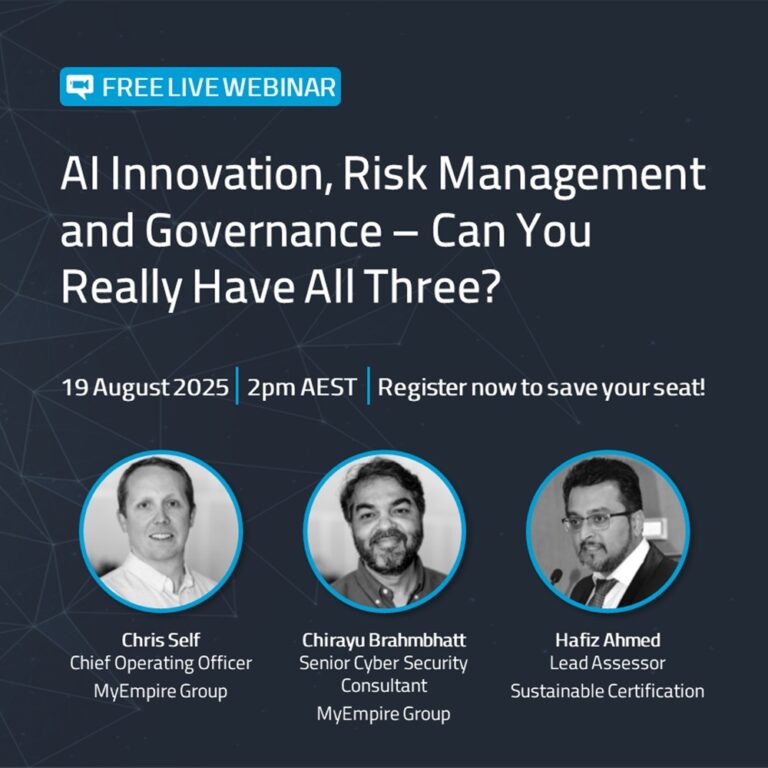 Free Live Webinar: AI Innovation, Risk Management & Compliance – Can You Really Have All Three? 19 August 2025 at 2pm Australian Eastern Standard Time. Register now to save your seat!